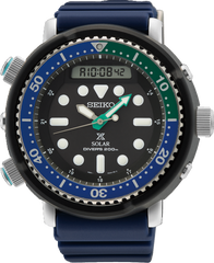 SNJ039P1 | Seiko Prospex | Solar horloge | Duo Display in smaragdgroen en marineblauw galerij