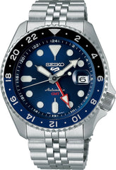 SSK003K1 | Seiko 5 Sports GMT automaat horloge met blauwe wijzerplaat en glazen bezel galerij