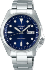 Seiko 5 Sports automaat horloge SRPE53K1 uurwerk te koop bij horlogedokter.be te Gistel stockfoto voorkant