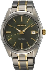Seiko herenhorloge SUR377P1 Titanium groene wijzerplaat