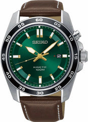Seiko horloge groene wijzerplaat Kinetic SKA791P1