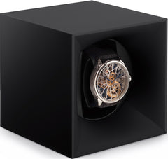 Swiss Kubik Startbox Watchwinder | Zwart 'ABS Soft Touch' horlogewinder te koop bij horlogedokter.be te gistel
