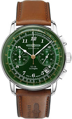 Zeppelin 'LZ 126 Los Angeles' horloge 7614-4 met groene wijzerplaat